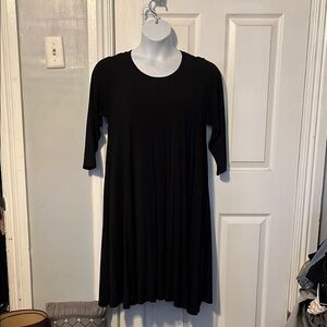Joan Vass Black A-Line Dress